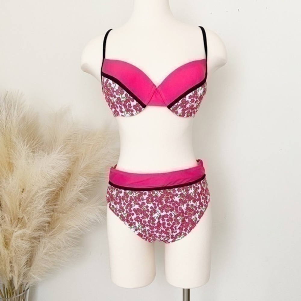 C apparel 2 piece floral bathing suit set